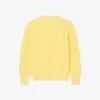 Pullover mit Perlen-Rippstrick-Emblem