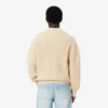 Pullover mit Perlenrippenkragen und Emblem für Poloshirts