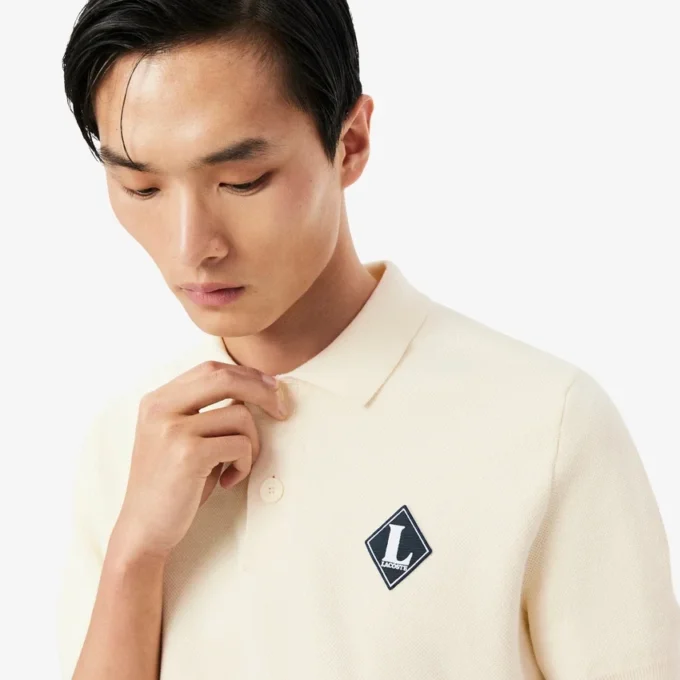 Pullover mit Polo-Kragen und „Made in France“-Emblem