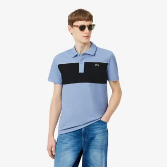 Regular Fit Colorblock Piqué-Poloshirt