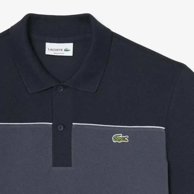 Regular Fit Colorblock Piqué-Poloshirt