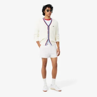 Regular Fit Double-Face-Shorts mit Kontrastbesatz