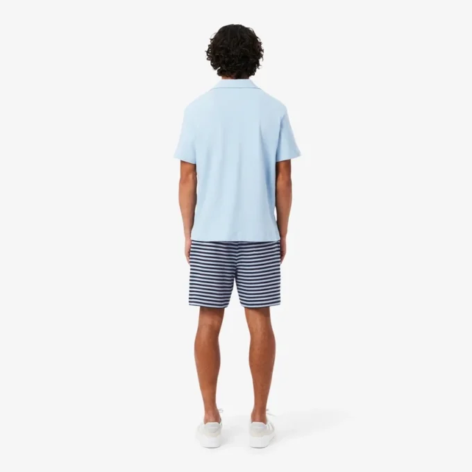 Regular-Fit-Shorts aus gestreifter Baumwolle