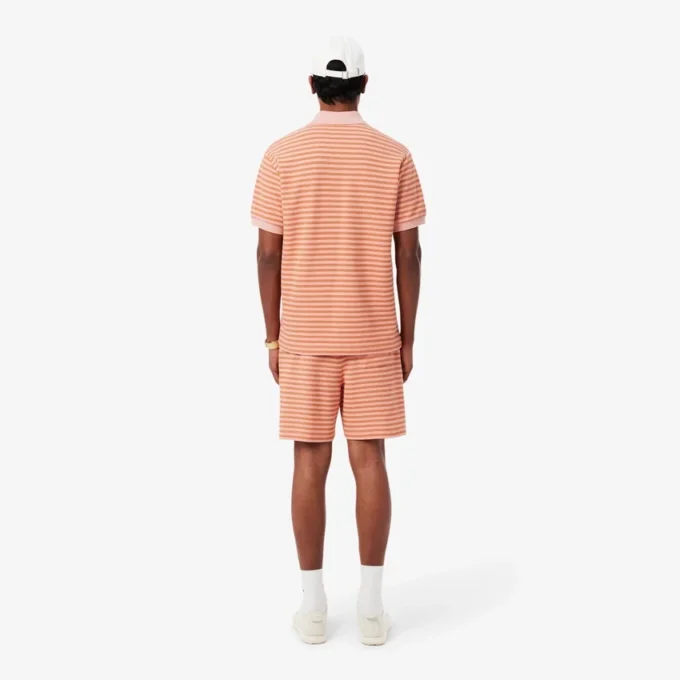 Regular-Fit-Shorts aus gestreifter Baumwolle