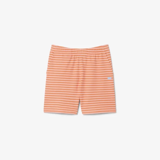 Regular-Fit-Shorts aus gestreifter Baumwolle