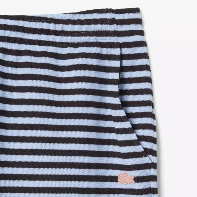Regular-Fit-Shorts aus gestreifter Baumwolle