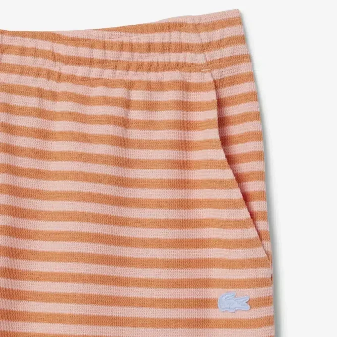 Regular-Fit-Shorts aus gestreifter Baumwolle