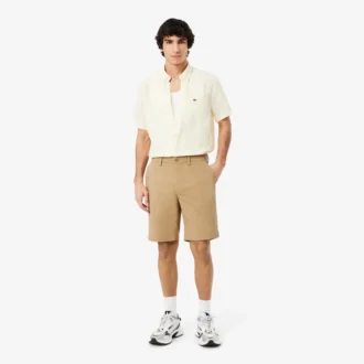 Regular Fit Stretch-Baumwoll-Chino-Bermudashorts