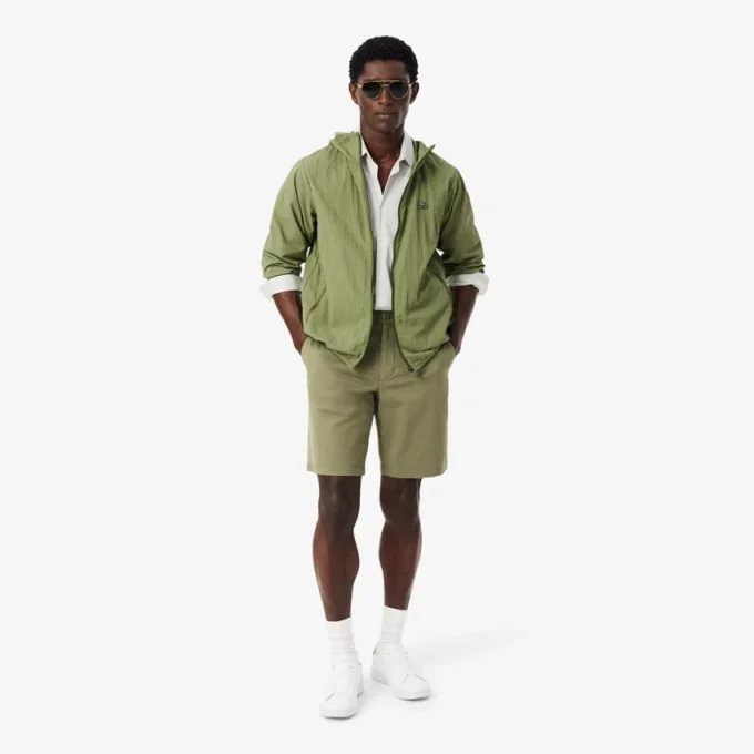 Regular Fit Stretch-Baumwoll-Chino-Bermudashorts
