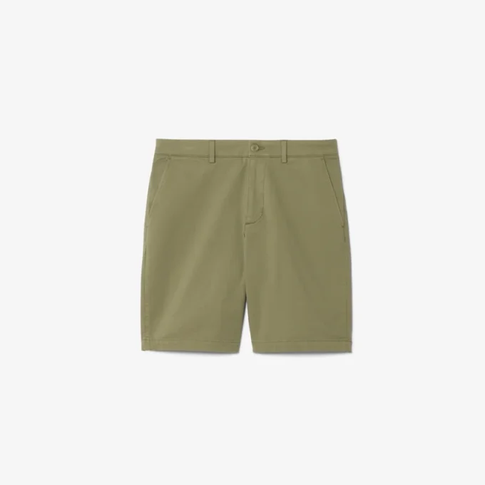 Regular Fit Stretch-Baumwoll-Chino-Bermudashorts