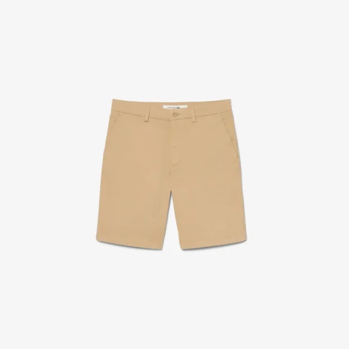Regular Fit Stretch-Baumwoll-Chino-Bermudashorts
