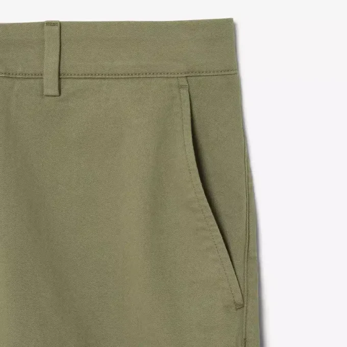 Regular Fit Stretch-Baumwoll-Chino-Bermudashorts