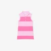 Ärmelloses gestreiftes Petit-Piqué-Poloshirt-Kleid