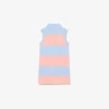 Ärmelloses gestreiftes Petit-Piqué-Poloshirt-Kleid