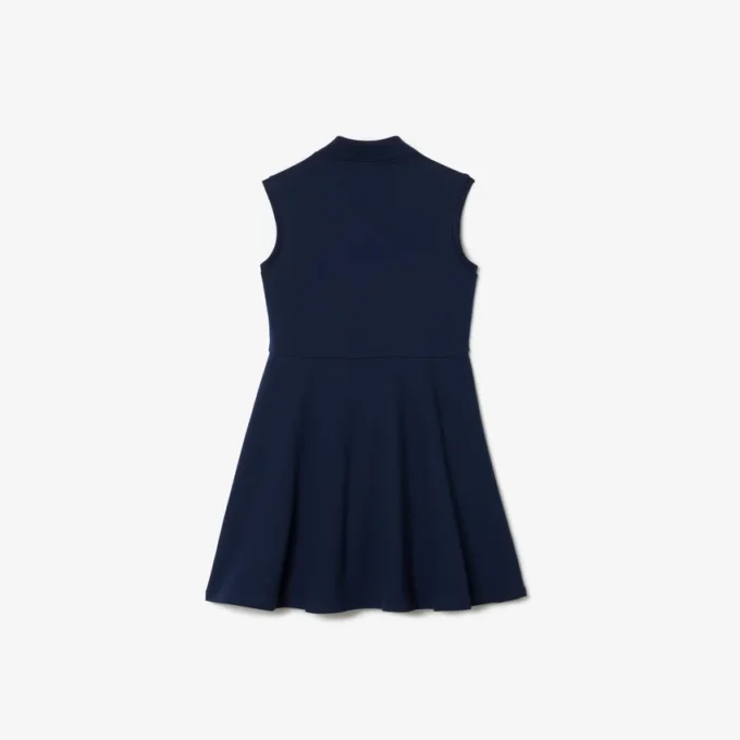 Ärmelloses Stretch-Piqué-Polokleid für Kinder
