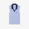 Ärmelloses Stretch-Strick-Tennis-Poloshirt für Damen