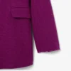 Runway-Blazer aus marmorierter Wolle mit doppelter Knopfleiste
