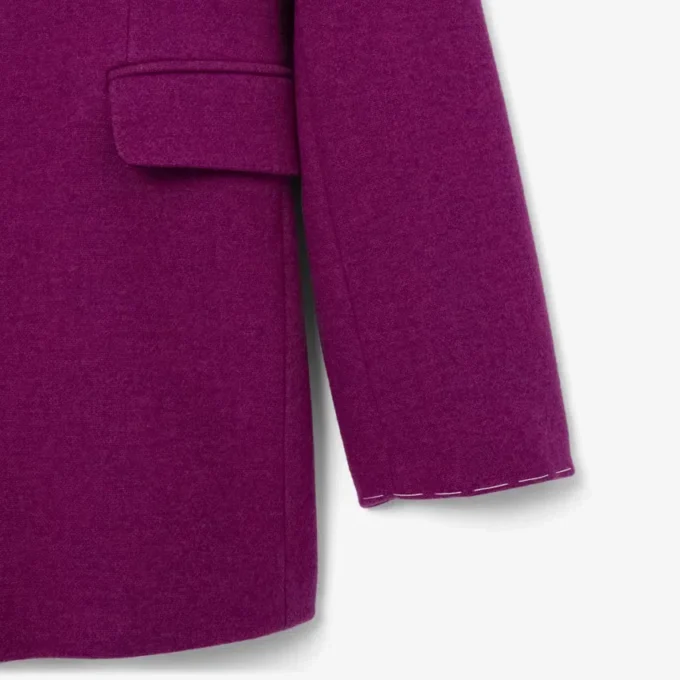 Runway-Blazer aus marmorierter Wolle mit doppelter Knopfleiste
