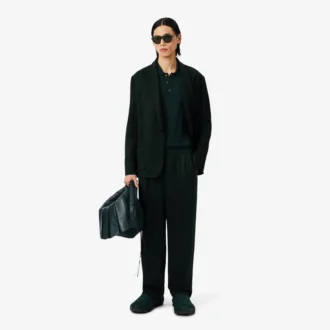 Runway-Blazer aus Satin mit Schalkragen