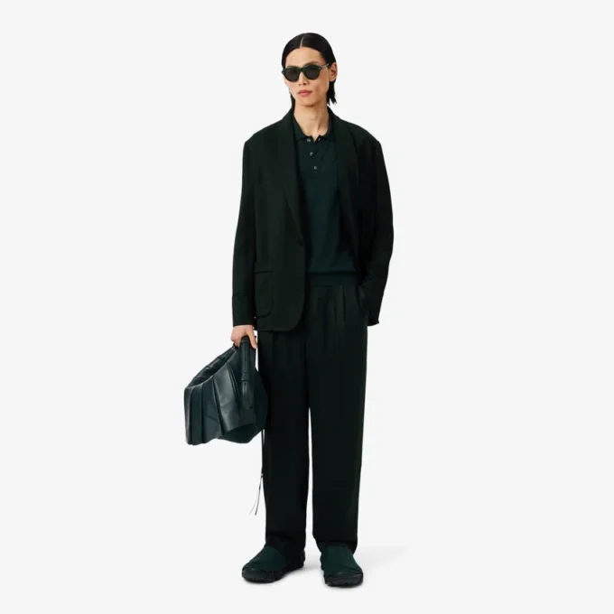 Runway-Blazer aus Satin mit Schalkragen