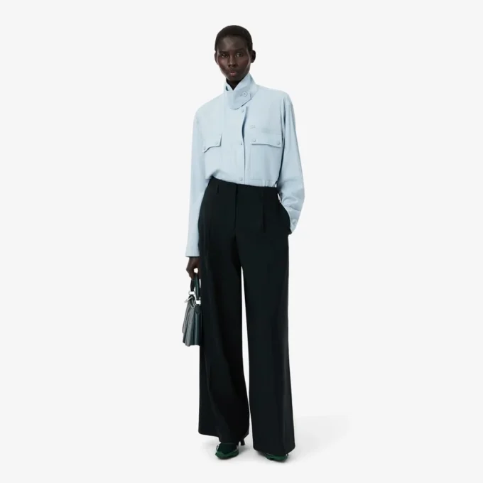 Runway-Hose aus Woll-Blend in weiter Passform