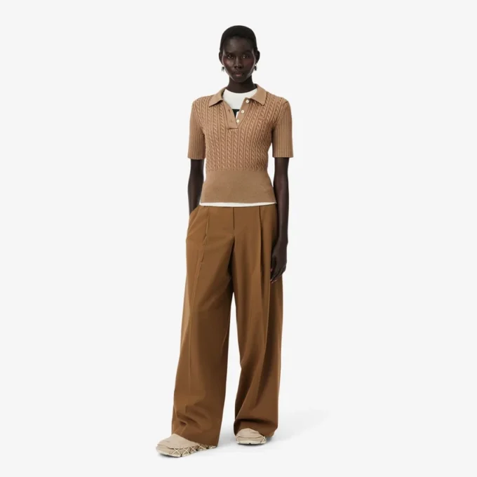 Runway-Hose aus Woll-Blend in weiter Passform