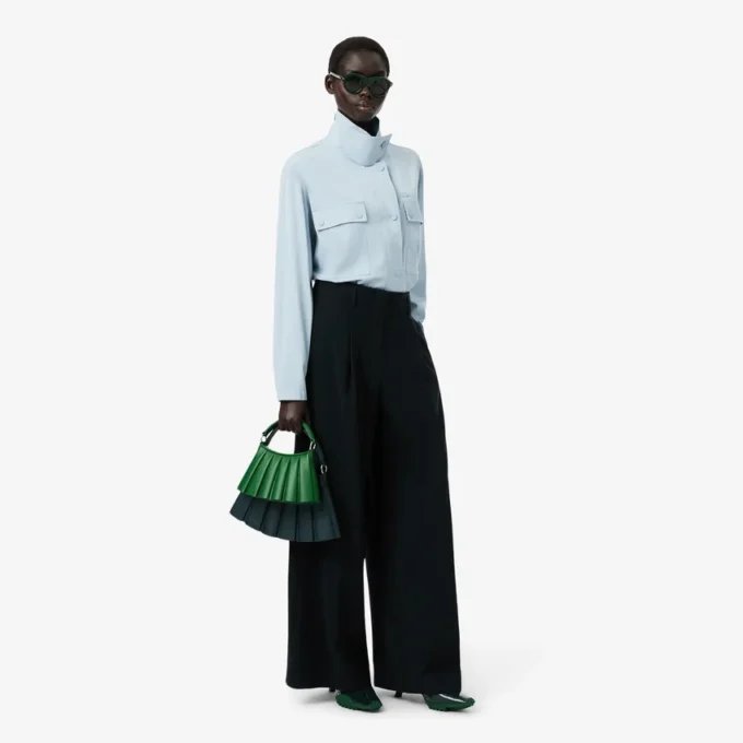 Runway-Hose aus Woll-Blend in weiter Passform