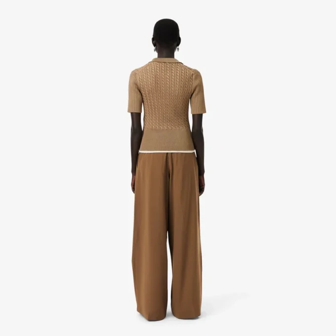 Runway-Hose aus Woll-Blend in weiter Passform