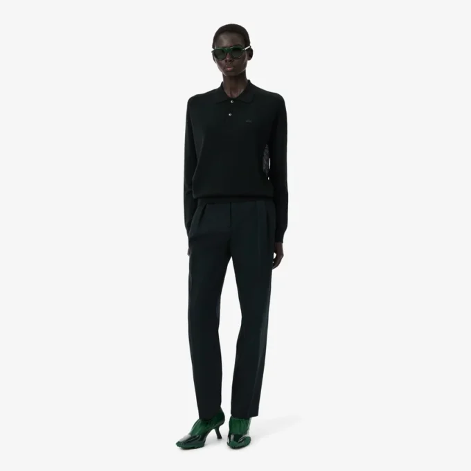 Runway-Hose aus Wolle mit geradem Schnitt