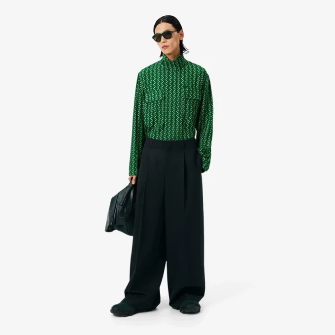 Runway-Hose aus Wolle mit weitem Schnitt