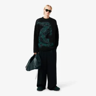 Runway Jacquard-Pullover mit Krokodil-Motiv