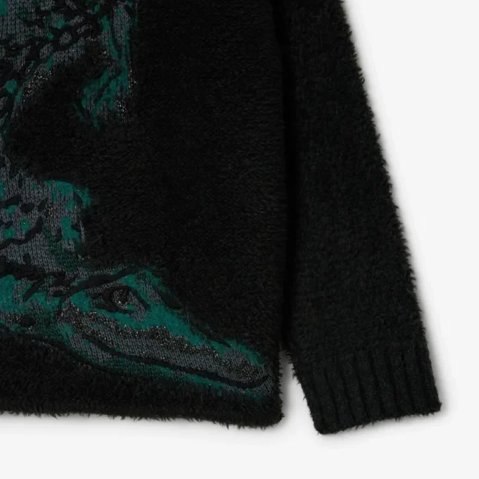 Runway Jacquard-Pullover mit Krokodil-Motiv