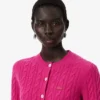 Runway Kaschmir-Strickjacke mit Zopfmuster