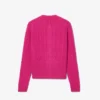 Runway Kaschmir-Strickjacke mit Zopfmuster
