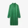 Runway-Kleid mit Satin-Schalausschnitt und Print