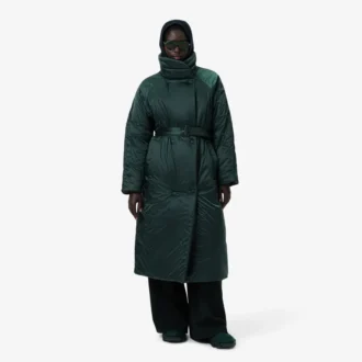 Runway Lange, schillernde Pufferjacke