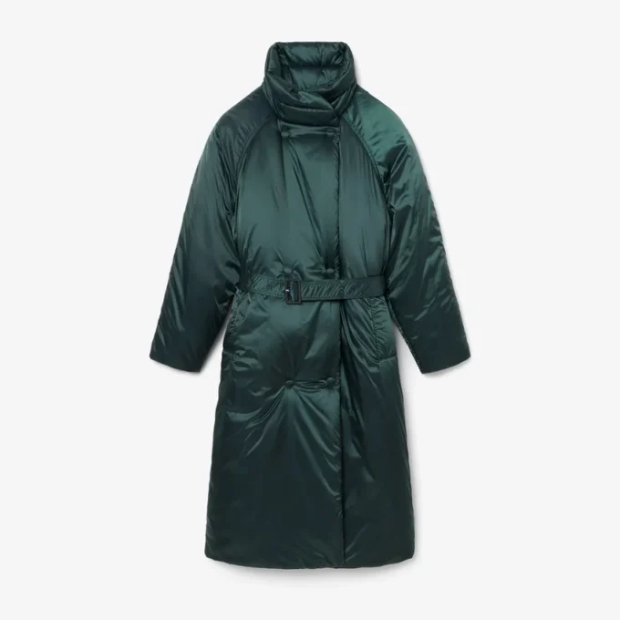 Runway Lange, schillernde Pufferjacke