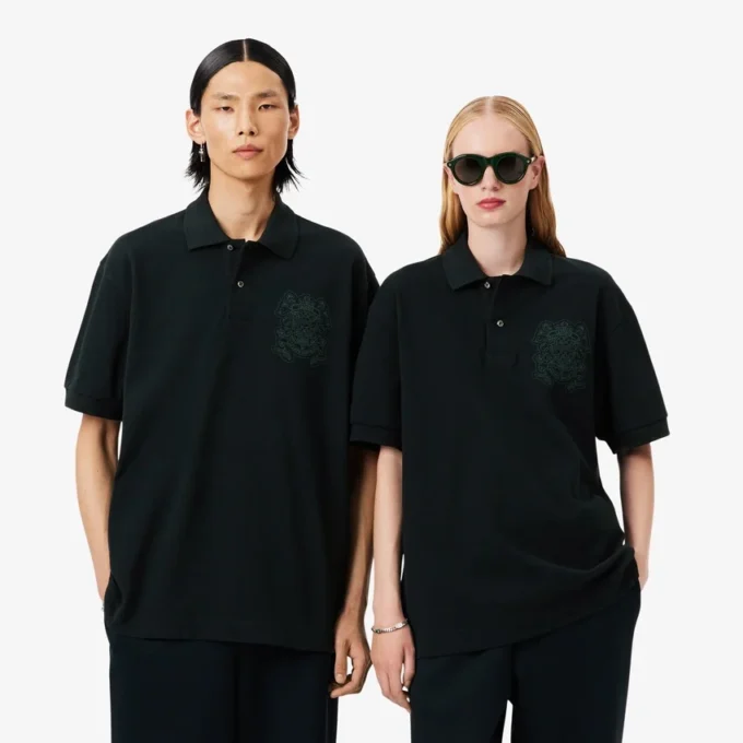 Runway Loose Fit Shield Piqué-Poloshirt