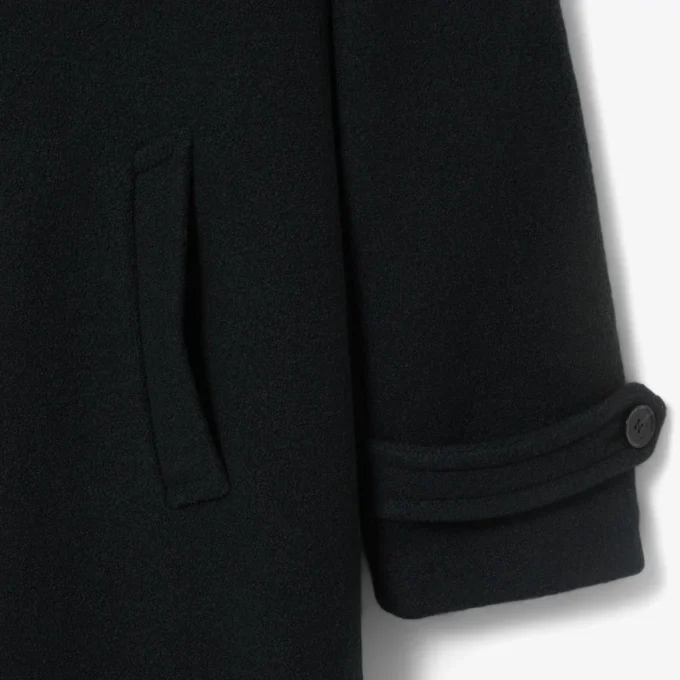 Runway-Mantel aus gekochter Wolle