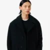 Runway-Mantel aus gekochter Wolle