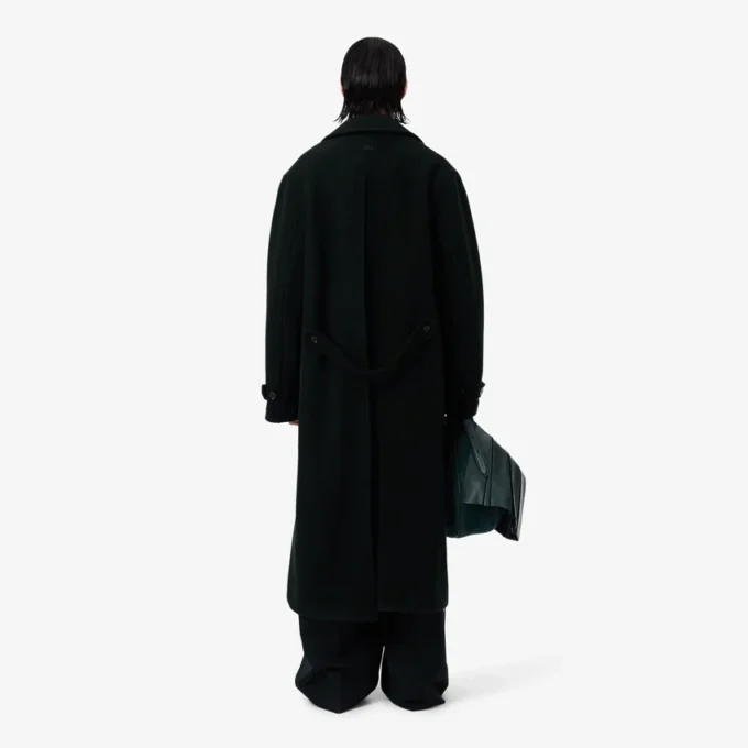 Runway-Mantel aus gekochter Wolle