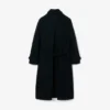 Runway-Mantel aus gekochter Wolle