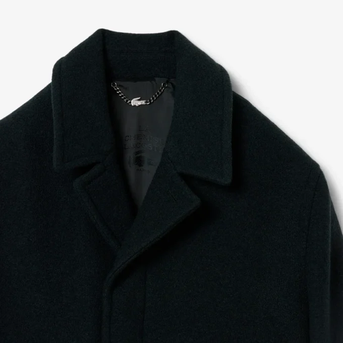 Runway-Mantel aus gekochter Wolle