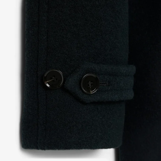 Runway-Mantel aus gekochter Wolle