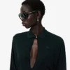 Runway-Maxikleid mit Polokragen aus Seide