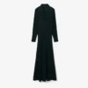 Runway-Maxikleid mit Polokragen aus Seide