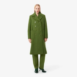 Runway-Peacoat aus langer Slub-Wolle