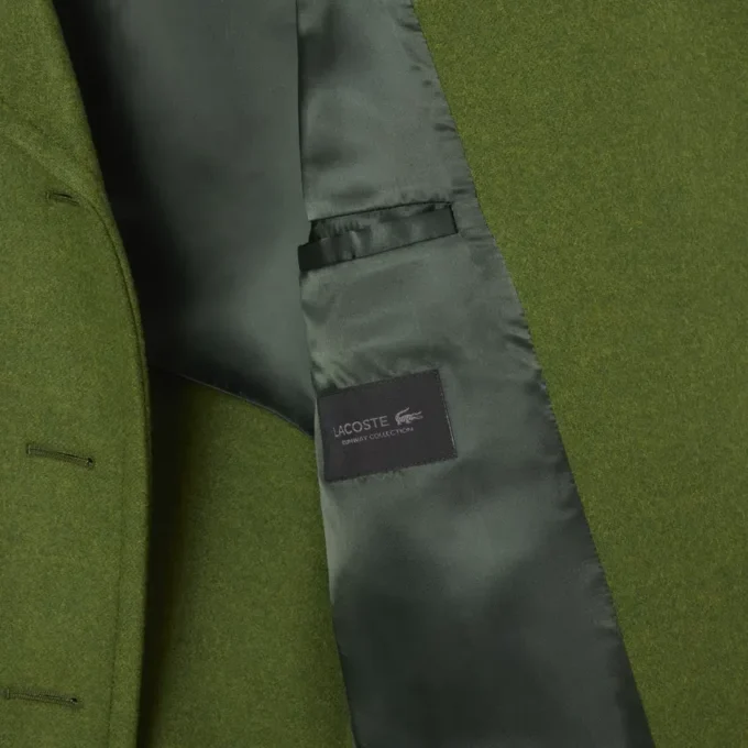 Runway-Peacoat aus langer Slub-Wolle