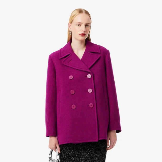 Runway-Peacoat aus Slub-Wolle