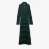 Runway Polo Collar Pointelle Maxikleid